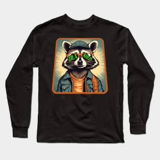 Raccoon with sunglasses Long Sleeve T-Shirt